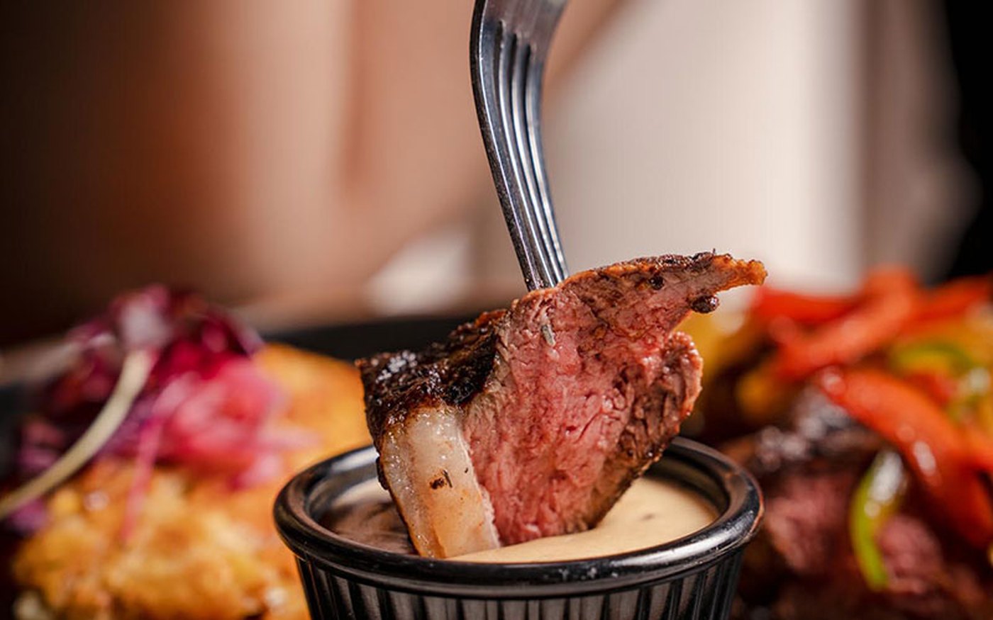 Halal steak bites being served at Decorum Birmingham - guide to the best halal steak